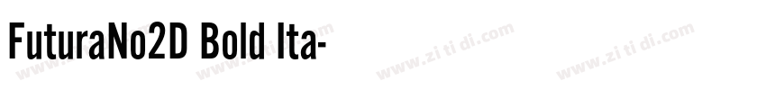 FuturaNo2D Bold Ita字体转换
